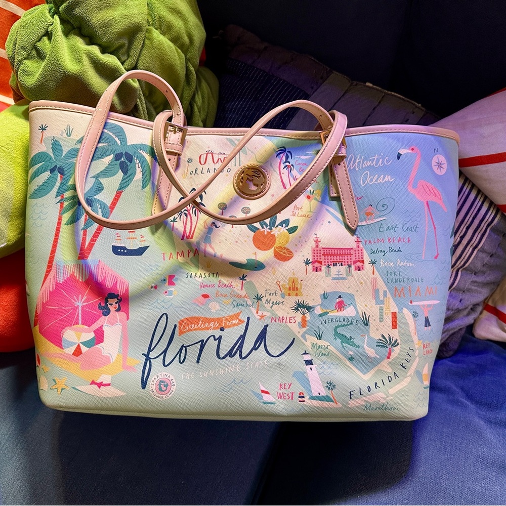 Spartina 449 Florida Map Tote Large